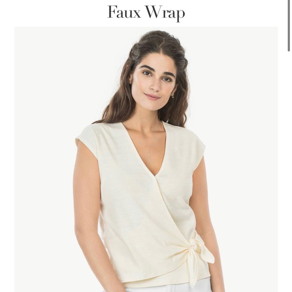 Lilla P Faux Wrap Top